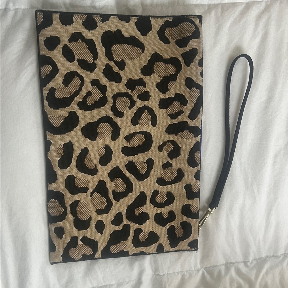 Rothy's Leopard Print Wristlet Clutch